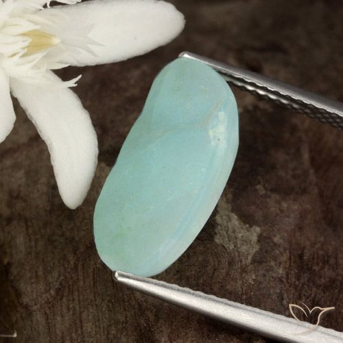 6.00ct Natürlicher Buschgrün Hemimorphit-Druse, Oval, Lichtdurchlässig