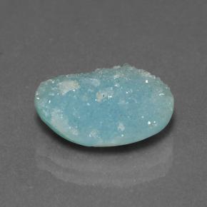 4,15 ctw natürlicher blauer Hemimorphitdruse, Fantasieschliff, Lichtundurchlässig