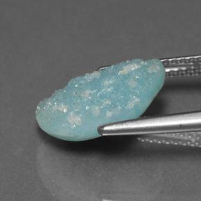 4,15 ctw natürlicher blauer Hemimorphitdruse, Fantasieschliff, Lichtundurchlässig