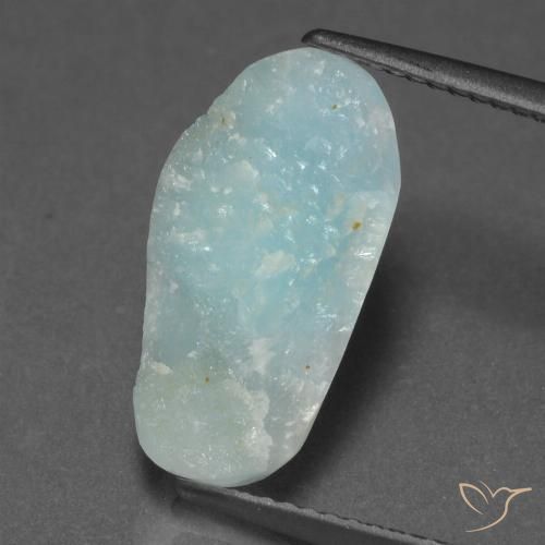 4.94ct Natürlicher hellblau-grün Hemimorphit-Druse, Fantasie, Lichtundurchlässig