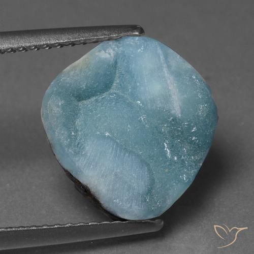 6.72ct Natürlicher hellblau-grün Hemimorphit-Druse, Fantasie, Lichtundurchlässig