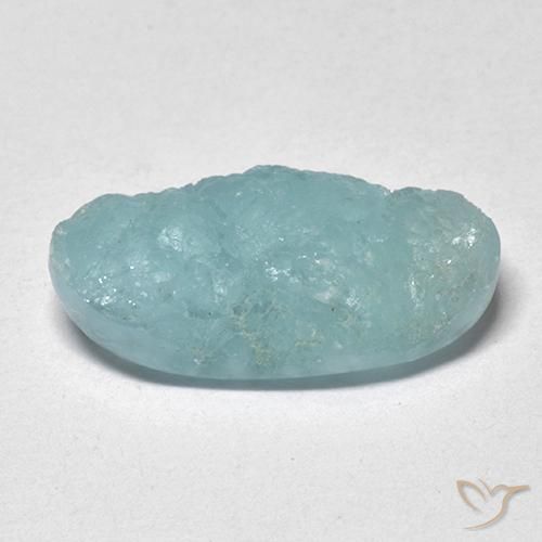 5.71ct Natürlicher hellblau-grün Hemimorphit-Druse, Oval, Lichtdurchlässig