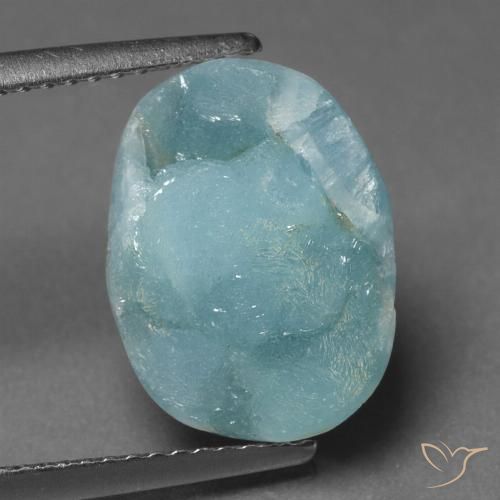 8.21ct Natürlicher hellblau-grün Hemimorphit-Druse, Fantasie, Lichtundurchlässig