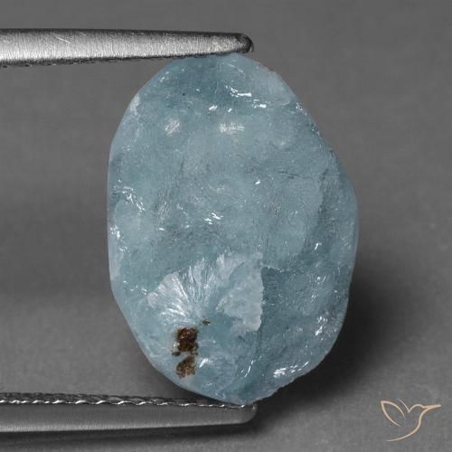 6.34ct Natürlicher hellblau-grün Hemimorphit-Druse, Fantasie, Lichtundurchlässig