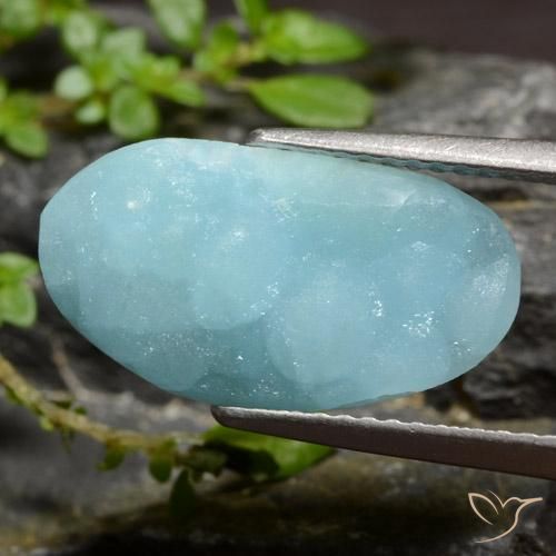 6.06ct Natürlicher hellblau-grün Hemimorphit-Druse, Fantasie, Lichtundurchlässig