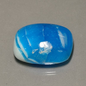 11,42 ctw natürlicher blauer Hemimorphit, Kissenschliff, Lichtundurchlässig