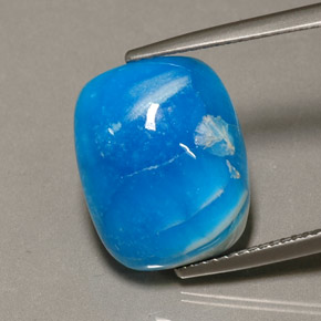 11,42 ctw natürlicher blauer Hemimorphit, Kissenschliff, Lichtundurchlässig
