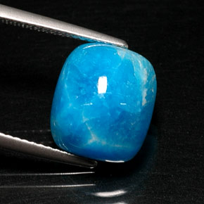 8,31 ctw natürlicher blauer Hemimorphit, Kissenschliff, Lichtundurchlässig