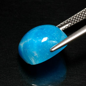 8,31 ctw natürlicher blauer Hemimorphit, Kissenschliff, Lichtundurchlässig