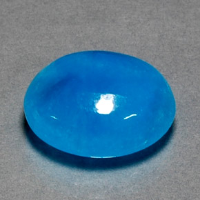 11,21 ctw natürlicher blauer Hemimorphit, Oval Schliff, Lichtundurchlässig