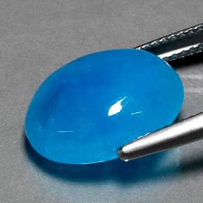 11,21 ctw natürlicher blauer Hemimorphit, Oval Schliff, Lichtundurchlässig