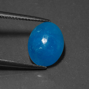6,27 ctw natürlicher blauer Hemimorphit, Oval Schliff, Lichtundurchlässig
