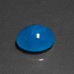 6,27 ctw natürlicher blauer Hemimorphit, Oval Schliff, Lichtundurchlässig