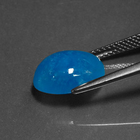 6,27 ctw natürlicher blauer Hemimorphit, Oval Schliff, Lichtundurchlässig