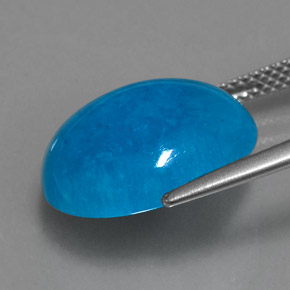 13,48 ctw natürlicher blauer Hemimorphit, Oval Schliff, Lichtdurchlässig