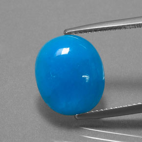 9,08 ctw natürlicher blauer Hemimorphit, Oval Schliff, Lichtdurchlässig