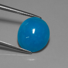 10,30 ctw natürlicher blauer Hemimorphit, Oval Schliff, Lichtdurchlässig