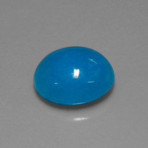 10,30 ctw natürlicher blauer Hemimorphit, Oval Schliff, Lichtdurchlässig