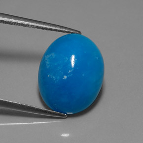 10,57 ctw natürlicher blauer Hemimorphit, Oval Schliff, Lichtdurchlässig