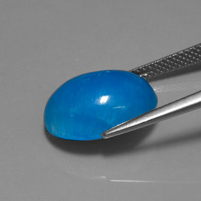 10,57 ctw natürlicher blauer Hemimorphit, Oval Schliff, Lichtdurchlässig
