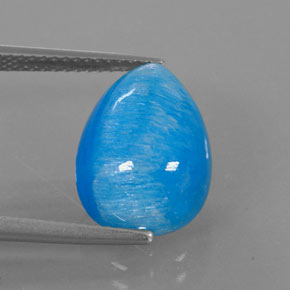 7,20 ctw natürlicher blauer Hemimorphit, Birnenform, Lichtdurchlässig