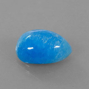 7,20 ctw natürlicher blauer Hemimorphit, Birnenform, Lichtdurchlässig