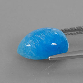 7,20 ctw natürlicher blauer Hemimorphit, Birnenform, Lichtdurchlässig