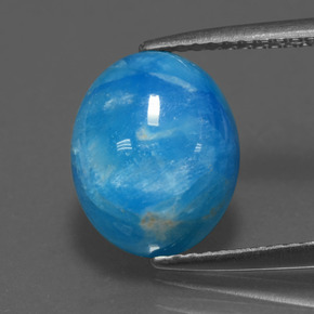 5,42 ctw natürlicher blauer Hemimorphit, Oval Schliff, Lichtundurchlässig