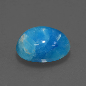 5,42 ctw natürlicher blauer Hemimorphit, Oval Schliff, Lichtundurchlässig