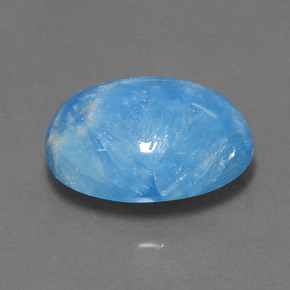9,17 ctw natürlicher weiß-blau Hemimorphit, Oval Schliff, Lichtundurchlässig