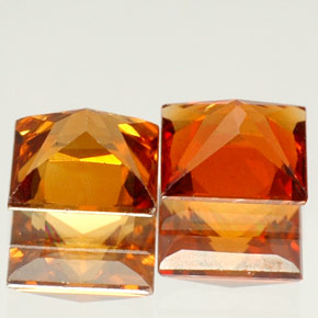  ct natürliche orangefarbener Hessonit-Edelsteine, Quadrat, VS