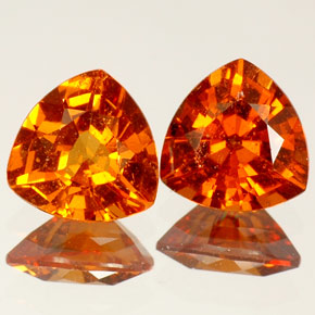  ct natürliche orangefarbener Hessonit-Edelsteine, Trillion, VS