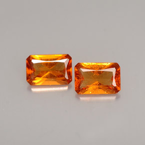  ct natürliche orangefarbener Hessonit-Edelsteine, Smaragdschliff, VS-SI