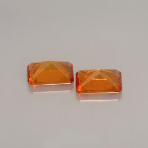  ct natürliche orangefarbener Hessonit-Edelsteine, Smaragdschliff, VS-SI