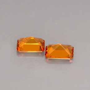  ct natürliche orangefarbener Hessonit-Edelsteine, Smaragdschliff, SI
