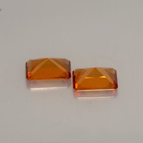  ct natürliche orangefarbener Hessonit-Edelsteine, Smaragdschliff, VS-SI