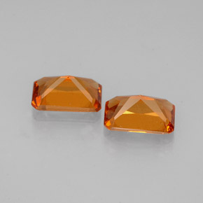  ct natürliche orangefarbener Hessonit-Edelsteine, Smaragdschliff, VS-SI