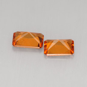  ct natürliche orangefarbener Hessonit-Edelsteine, Smaragdschliff, VS-SI