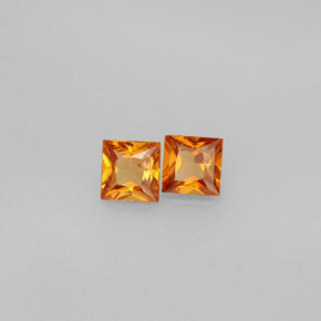  ct natürliche orangefarbener Hessonit-Edelsteine, Quadrat, VS