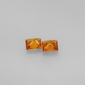  ct natürliche orangefarbener Hessonit-Edelsteine, Quadrat, VS