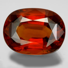 22,77 ctw natürlicher orangefarbener Hessonit, Oval Schliff, VS