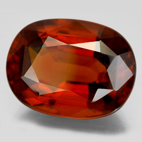22,77 ctw natürlicher orangefarbener Hessonit, Oval Schliff, VS