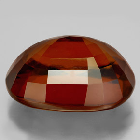 22,77 ctw natürlicher orangefarbener Hessonit, Oval Schliff, VS