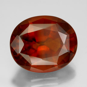 13,00 ctw natürlicher orangefarbener Hessonit, Oval Schliff, VS-SI