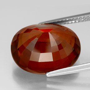 13,00 ctw natürlicher orangefarbener Hessonit, Oval Schliff, VS-SI