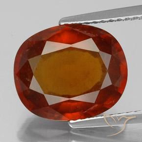 5.25ct Natürlicher Feuerorange Hessonit-Granat, Oval, VS-SI