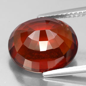 8,66 ctw natürlicher orangefarbener Hessonit, Oval Schliff, VS