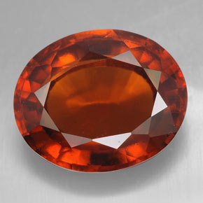 9,14 ctw natürlicher orangefarbener Hessonit, Oval Schliff, VS