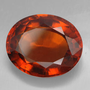 9,14 ctw natürlicher orangefarbener Hessonit, Oval Schliff, VS