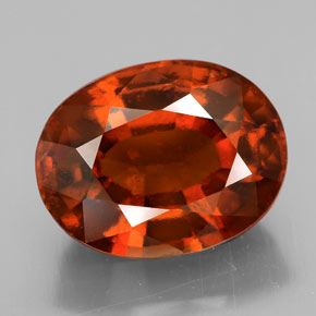 6,11 ctw natürlicher orangefarbener Hessonit, Oval Schliff, VS
